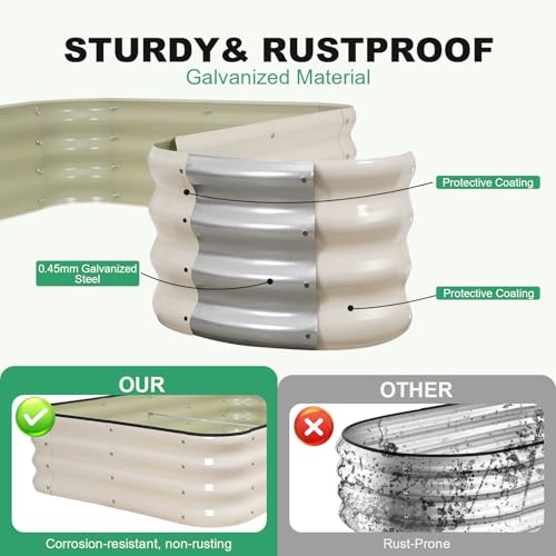 Raised Garden Bed (White / 1pack-4X2X1)