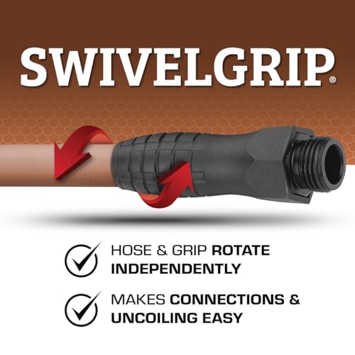 Colors SwivelGrip Garden Hose 5 (SwivelGrip / Red Clay / 100ft)