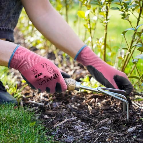 Safety Work Gloves for Men Women (Pink / Medium)