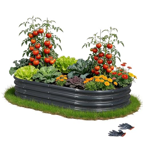 8×4×1 ft Large Gray Raised Garden Bed Planter (Gray / 8×4×1 ft (1 pcs))