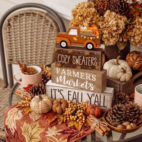 4 Pcs Fall Truck Table Decor (It's Fall Ya'all)
