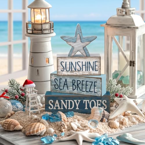 4 Pcs Coastal Christmas Table Decor (Starfish)