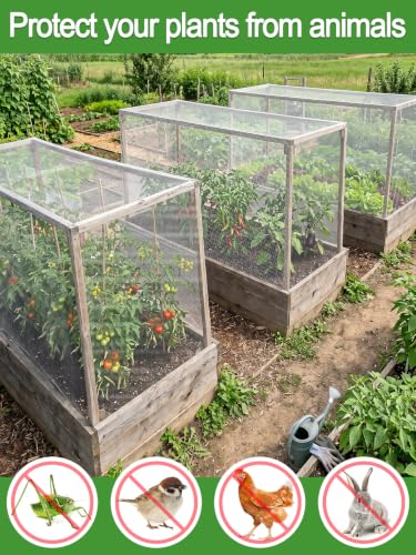 10x33ft Strong PP Nanocomposite Mosquito Net Garden Netting (White / 10x33 FT)