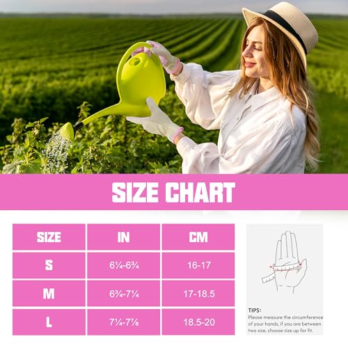 Gardening Gloves for Women (Pink Khaki / Large (Pack of 1))