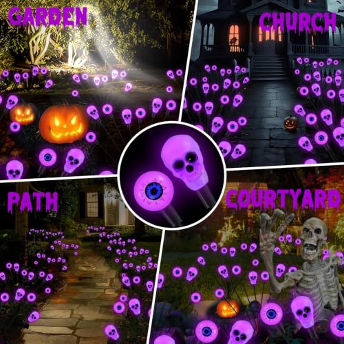 Halloween Decorations Outdoor (Halloween-purple-4packs)