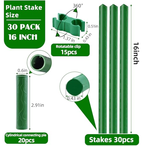 Garden Stakes 16 Inch 30 Pack (16inch-30pcs)