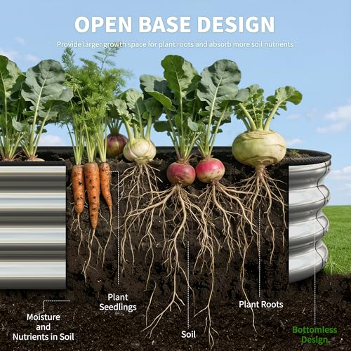 Metal Raised Garden Bed Kit (Silver / 4x2x1ft-1pcs)