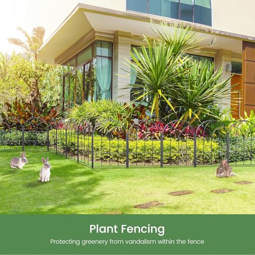 Decorative Garden Fence (26 Panels-27.2ft(L) x15.66"Arch H)