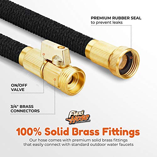 Lightweight Expandable Garden Hose (Black / 50 ft)