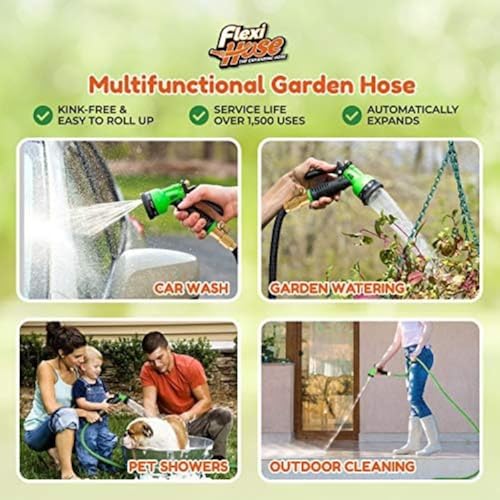 Lightweight Expandable Garden Hose (Black / 150 ft)