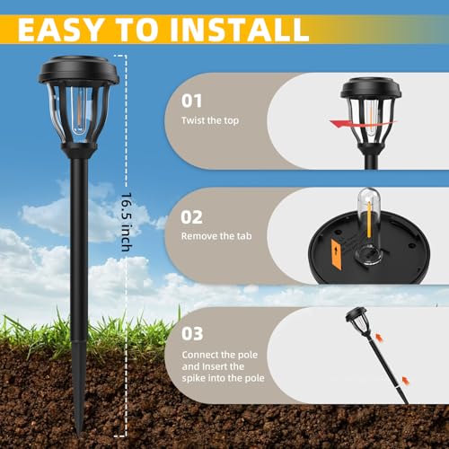 Solar Lights Outdoor (6 Pack - Warm)