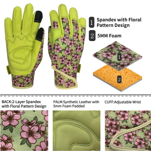 Gardening Gloves for Women (1 Pair Per Pack-chartreuse / Large)