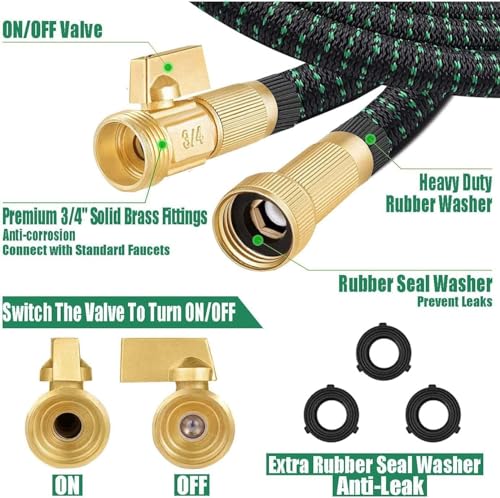 100 ft Expandable Garden Hose (Green / 100FT)