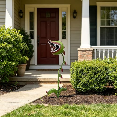 Whimsical Metal Carnivorous Plant Garden Stake (E)