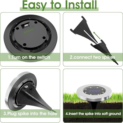 Solar Lights Outdoor Waterproof (Warm)