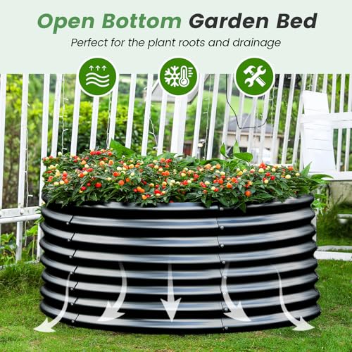 4×4×2ft Galvanized Raised Garden Bed Kit 2Pcs (Gray / 4×4×2ft (2-Pack))