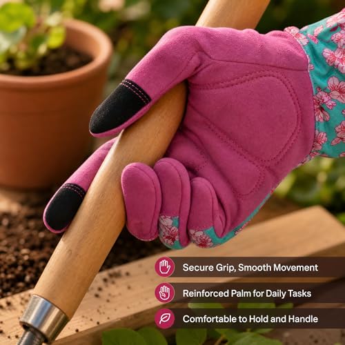 Gardening Gloves (Pink&blue / Large)