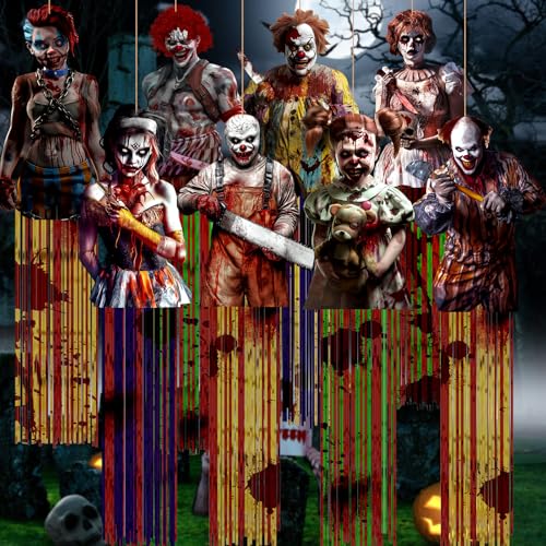 8 Pcs Zombie Halloween Hanging Decorations (Clown)