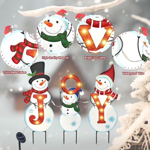 3 Pack Christmas Snowman Yard Signs Outdoor Decorations (The Snowman Family / 3 Pack)
