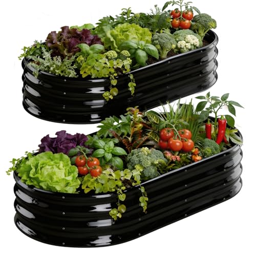 Raised Garden Bed Outdoor (Black)