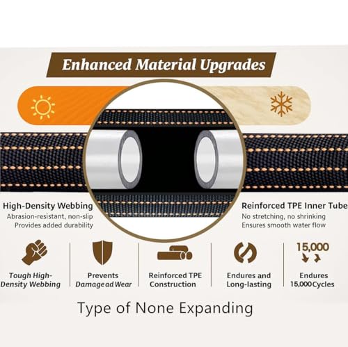 Flexible Garden Hose 50 Ft (OrangeBlack / 50 Ft)