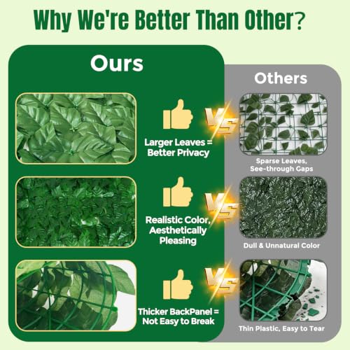 Artificial Ivy Privacy Fence Screen (140 in x 60 in - Maple Leaf)