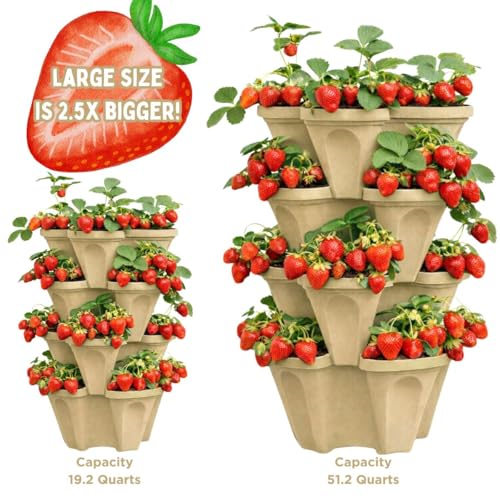 Stackable Vertical Planter Tower (Desert Sand / Small)