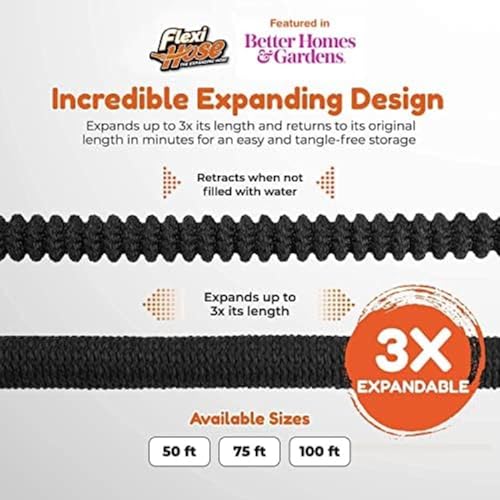 Lightweight Expandable Garden Hose (Black / 150 ft)