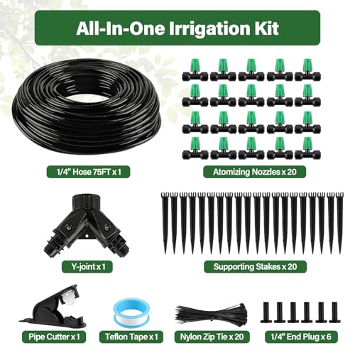 75FT Quick Connect Drip Irrigation System Kit (75FT Drip Irrigation System Kit)