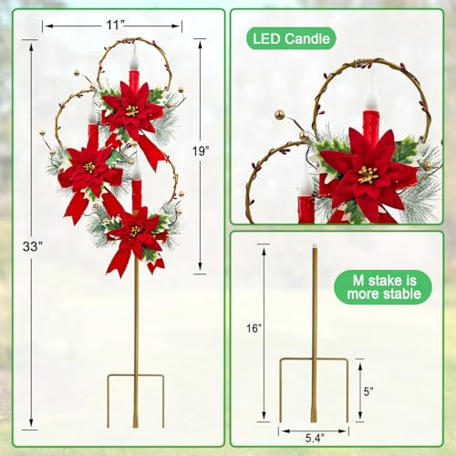 Outdoor Solar Christmas Decorations (Red)