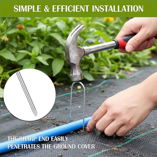 22 Pack Landscape Staples (6 Inch/Round Top-22 Pcs)