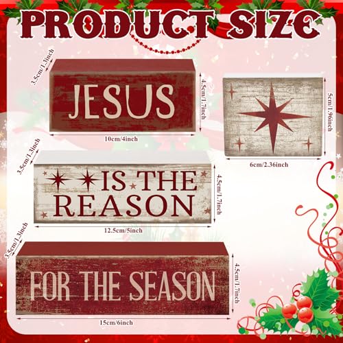 4 Pcs Christmas Table Decor (Jesus)
