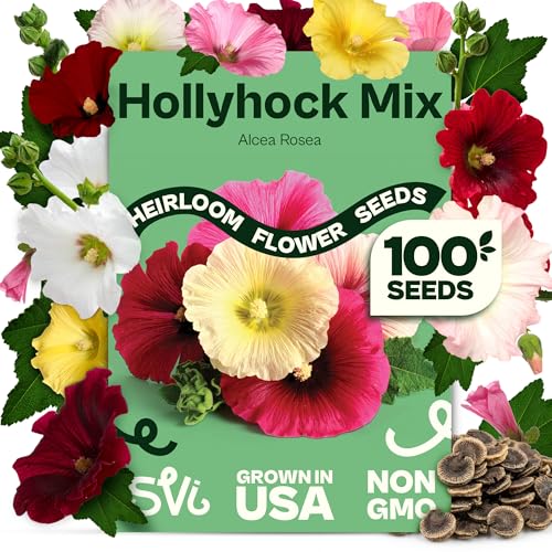 100 Mix Hollyhock Seeds