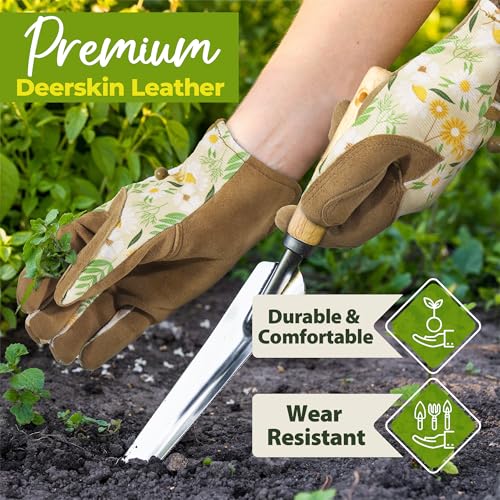 Gardening Gloves for Women (Khaki / Small (Pack of 1))