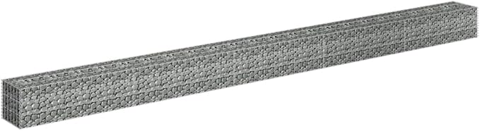 Gabion Raised Bed, Gabion Cages for retaining Walls Outdoor Backyard Planter Raised Garden Bed Suitable for Outdoor Landscape Lawn Cafes Backyard Patio Galvanized Steel 177.2"x11.8"x11.8"