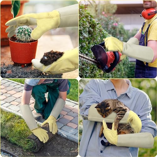 Rose Pruning Gloves for Men Women (Vanilla / X-Large (Pack of 1))