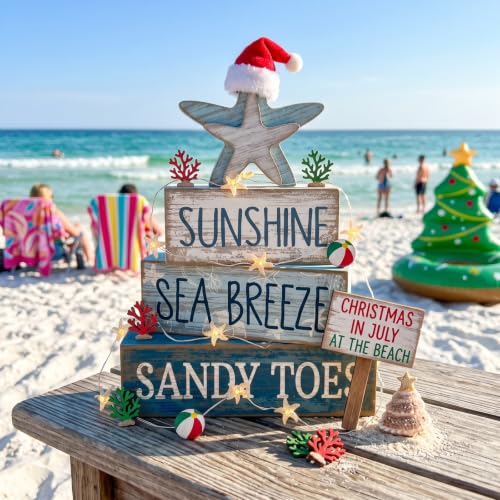 4 Pcs Coastal Christmas Table Decor (Starfish)