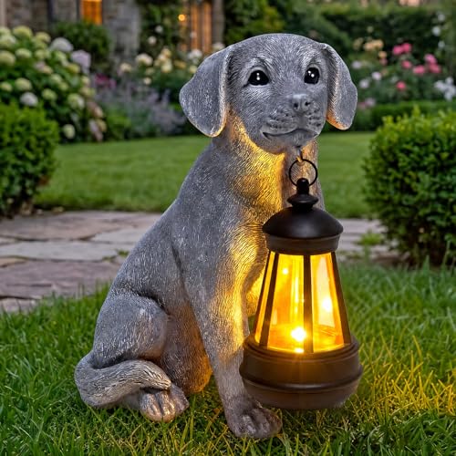 Solar Dog Garden Statue (Labrador)