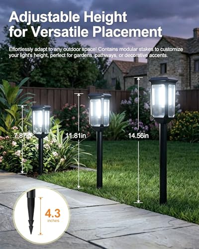 Solar Pathway Lights Outdoor 2 Pack