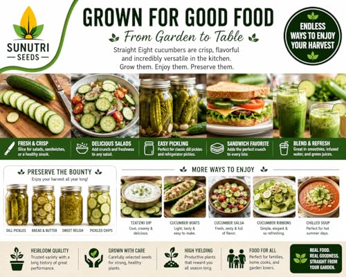 Straight Eight Cucumber Seeds for Planting