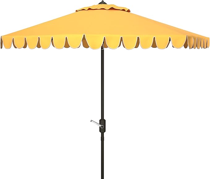 Safavieh Outdoor Venice 11-Foot Round Crank UV Protected Umbrella
