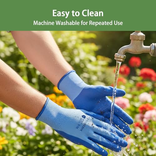 4 Pairs Gardening Gloves for Women & Men (Multicolor / Medium)