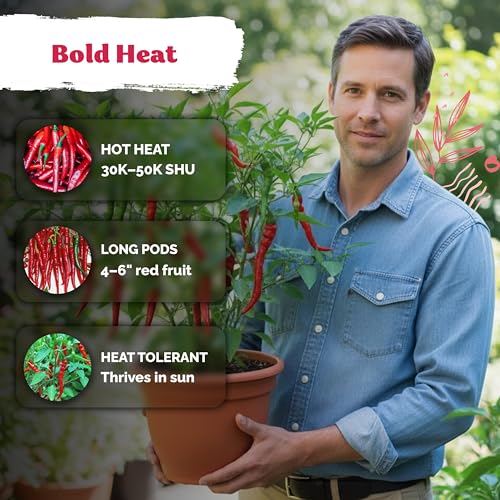 100 Cayenne Long Slim Hot Pepper Heirloom Vegetable Seeds