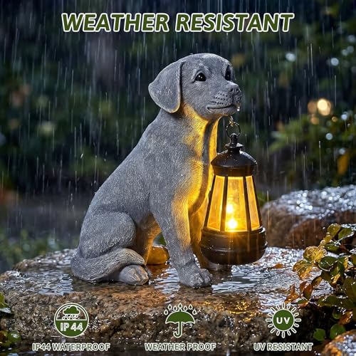 Solar Dog Garden Statue (Labrador)