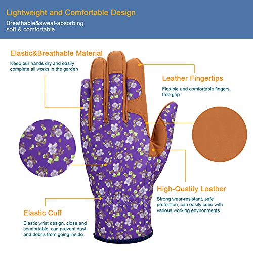Gardening Gloves for Women (Purple)