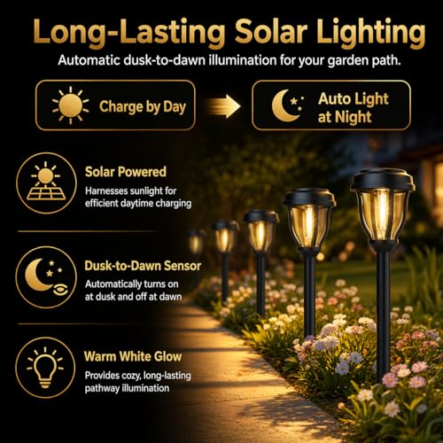 12 Pack Solar Lights Outdoor (12 Pack - Warm)
