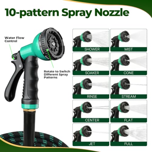 Garden Hose 100 ft (Black & Cyan / 100FT)