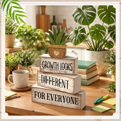 4 Pcs Farmhouse Table Decor (Growth Looks Different for Everyone)