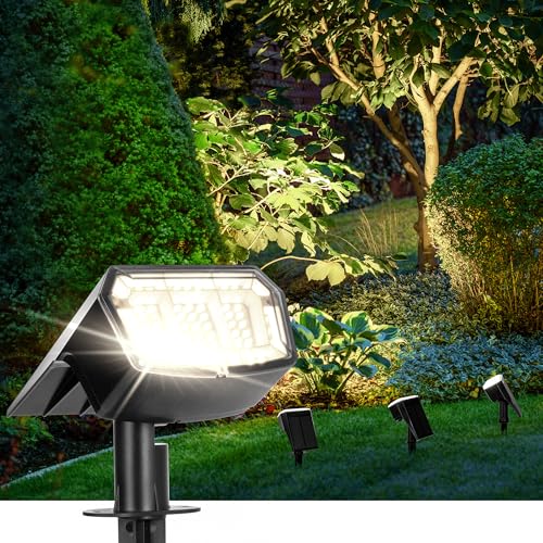 Solar Spot Lights Outdoor Waterproof (Natural Light / 1 Pack)