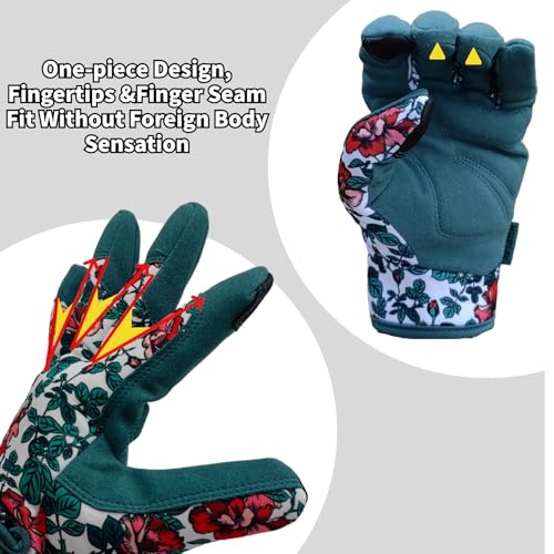 Women Garden Gloves (1 Pair Per Pack-lake Blue-florals / Medium)